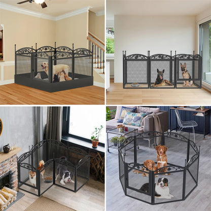 8 Panels  Heavy Duty Outdoor Indoor  Metal Fence For Dogs