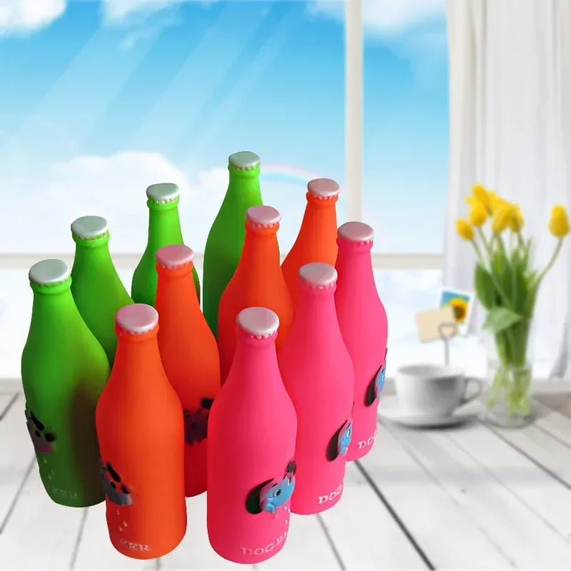 Silicone Beer Bottle Dog Chew Toys