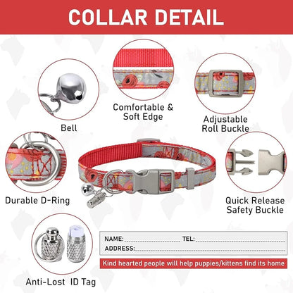 Adjustable Small Dog Harness Collar Leash Set