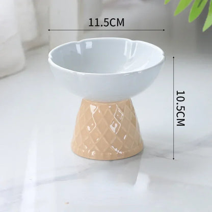 Raised and Tilted Pet Food and Water Bowl