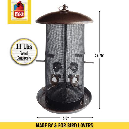Screen Bird Feeder,10 lb Capacity, Brown