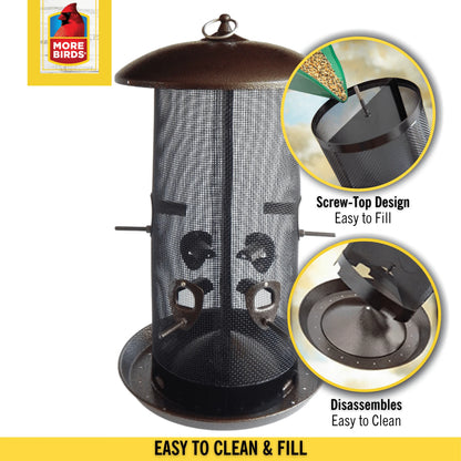 Screen Bird Feeder,10 lb Capacity, Brown